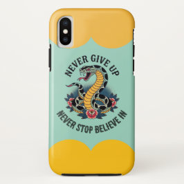 Fearless Spirit: Bold Snake en Rozen artwork Case-Mate iPhone Case