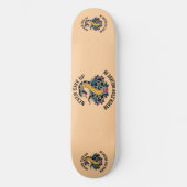 Fearless Spirit: Bold Snake en Rozen artwork Persoonlijk Skateboard (Voorkant)