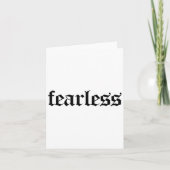 Fearless Tee Shirt, Fearless And Strong Motivation Kaart (Voorkant)