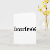 Fearless Tee Shirt, Fearless And Strong Motivation Kaart (Gele Bloem)