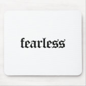 Fearless Tee Shirt, Fearless And Strong Motivation Muismat (Voorkant)