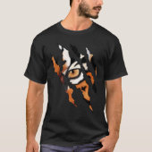 Fearless Tiger Cat Eye Claw Silhouette T-shirt (Voorkant)