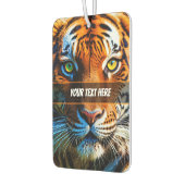 Fearless Tiger Face met aangepaste tekst Luchtverfrisser (Links)