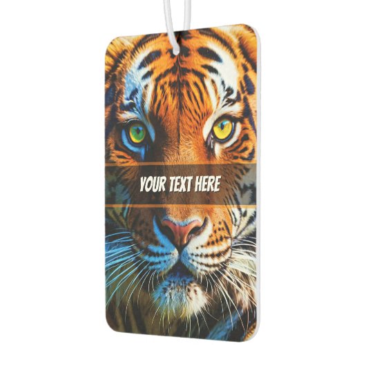 Fearless Tiger Face met aangepaste tekst Luchtverfrisser (Links)