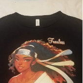 Fearless Vrouw Anime' Samurai Fighter Tri-Blend Shirt