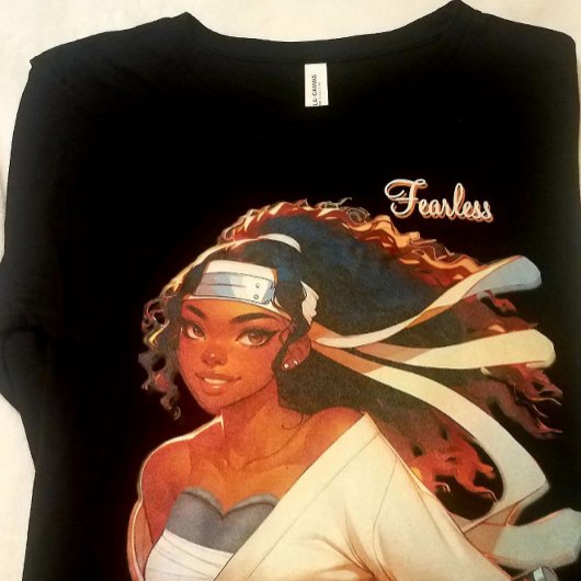 Fearless Vrouw Anime' Samurai Fighter Tri-Blend Shirt