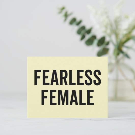 Fearless Vrouw Feminist Quote Briefkaart (Staand voorkant)
