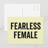 Fearless Vrouw Feminist Quote Briefkaart (Voorkant / Achterkant)