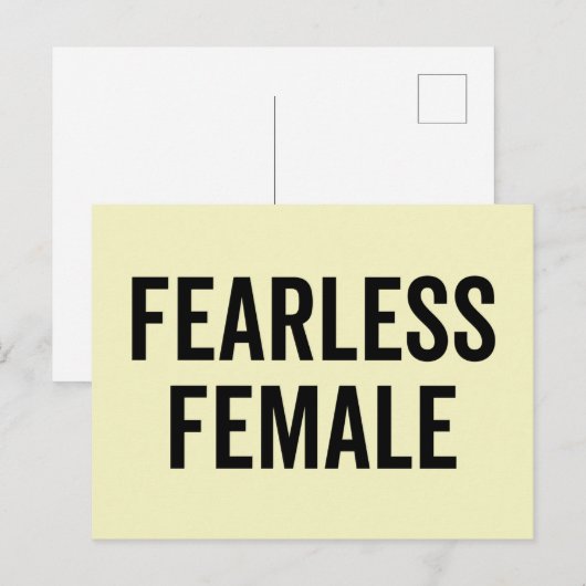 Fearless Vrouw Feminist Quote Briefkaart (Voorkant / Achterkant)