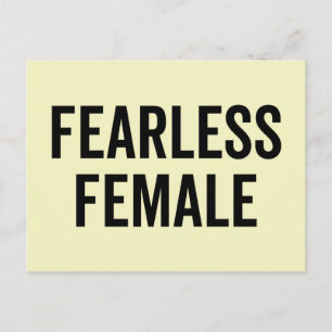 Fearless Vrouw Feminist Quote Briefkaart