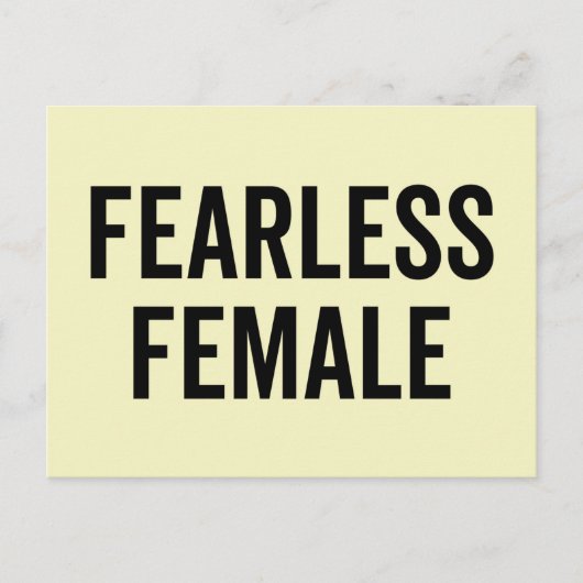 Fearless Vrouw Feminist Quote Briefkaart (Voorkant)