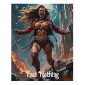 Fearless vrouw Warrior poster (Voorkant)