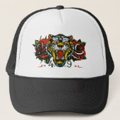 fearless wild soul tijm tattoo roze bloem trucker pet (Voorkant)