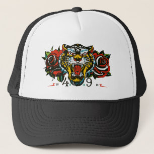 fearless wild soul tijm tattoo roze bloem trucker pet