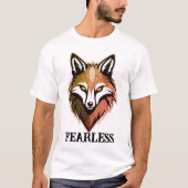 Fearless Wolf Slogan T-shirt – Freefit Classic Cot (Voorkant)