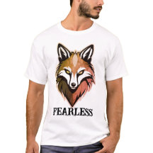 Fearless Wolf Slogan T-shirt – Freefit Classic Cot
