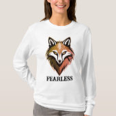 Fearless Wolf Vrouwen T-shirt met lange mouwen – F (Voorkant)