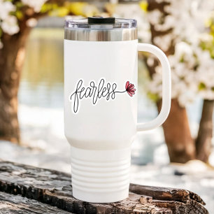 Fearless Word Flower-laptop   Afgesneden Sticker