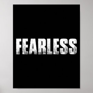 Fearless Workout Motivatie Ondernemer Gym Fitne Poster
