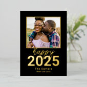 Fearless Year Folie Happy New Year-fotokaart Folie Feestdagenkaart (Staand Voorkant)