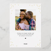 Fearless Year Folie Happy New Year-fotokaart Folie Feestdagenkaart (Achterkant)