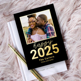 Fearless Year Folie Happy New Year-fotokaart Folie Feestdagenkaart