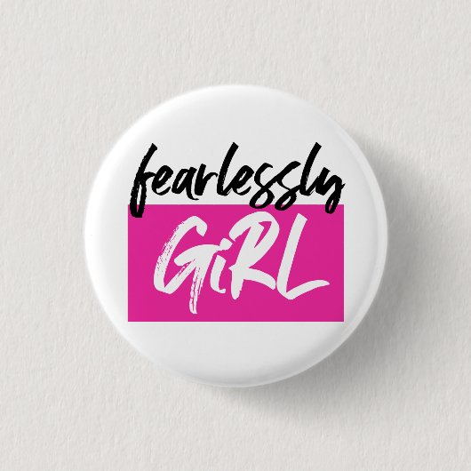 FearlessGiRL Logo Ronde Button 3,2 Cm (Voorkant)