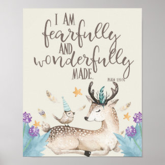Fearme en wonderbaarlijke Bohemian Deer Art Poster