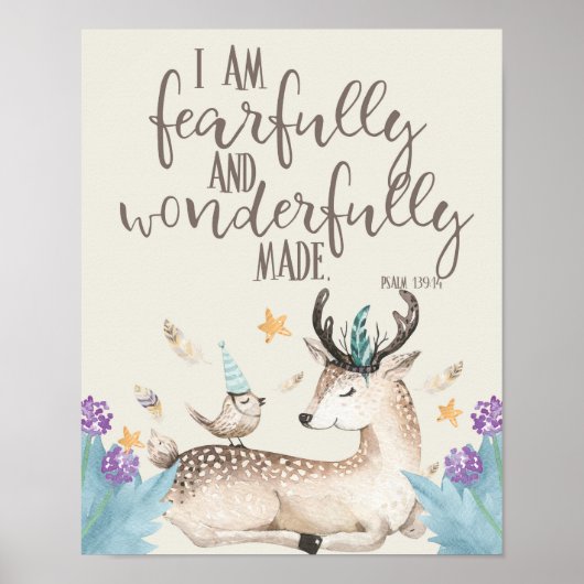 Fearme en wonderbaarlijke Bohemian Deer Art Poster (Voorkant)