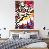 Fear's Ravager beroemd gemaakt door Ken Gage Art Canvas Afdruk (Insitu (Slaapkamer))