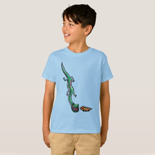 Fearsome Dragon Doodle Art T-shirt (Voorkant volledig)