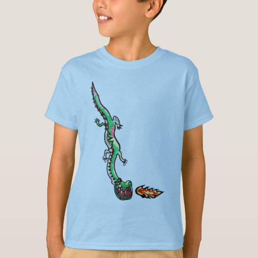 Fearsome Dragon Doodle Art T-shirt (Voorkant)