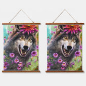 Fearsome Furry King Wolf Hangend Wandkleed (Dubbel)