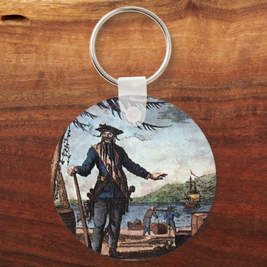 Fearsome Pirate Blackbeard. Sleutelhanger (Voorkant)