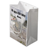 Fearsome Tyrannosaurus Medium Gift Bag Cadeauzakje (Voorkant Gekanteld)