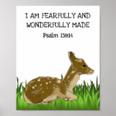 Fearully Made Baby Deer Woodland Poster (Voorkant)