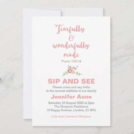 Fearully Made Sip en See Invite Kaart (Voorkant)