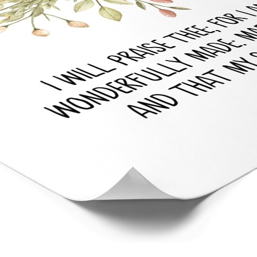 Fearully Made, Waterverf Bijbel Poster (Hoek)