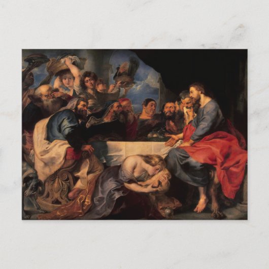 Feast in the house of Simon the Pharisee, c.1620 Briefkaart (Voorkant)