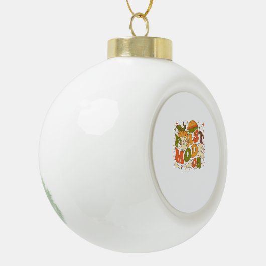 Feast Mode aan, Thanksgiving Kostuum Keramische Bal Ornament (Links)