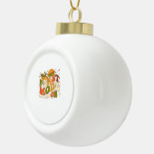 Feast Mode aan, Thanksgiving Kostuum Keramische Bal Ornament (Rechts)