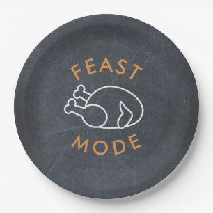 Feast Mode-alkboard Funny Thanksgiving Paper Papieren Bordje
