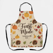 Feast Mode All-Over Print Thanksgiving Schort (Voorkant)