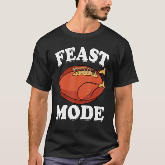 Feast Mode Football  Thanksgiving Mannen T-shirt (Voorkant)