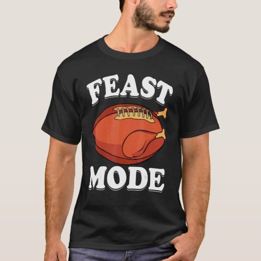 Feast Mode Football  Thanksgiving Mannen T-shirt (Voorkant)
