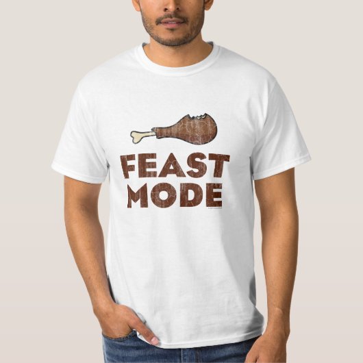Feast Mode, Funny Thanksgiving Beast Mode T-Shirts (Voorkant)