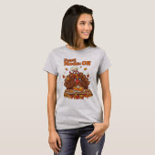 Feast Mode: ON – Funny Thanksgiving Turkey T-Shirt (Voorkant volledig)