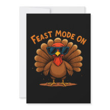 Feast Mode On Thanksgiving Card