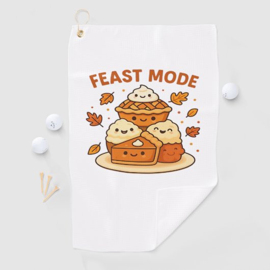 Feast Mode – Schattige Autumn Comfort Food Bord Bo Golfhanddoek (Insitu)