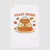 Feast Mode – Schattige Autumn Comfort Food Bord Bo Golfhanddoek (Voorkant)